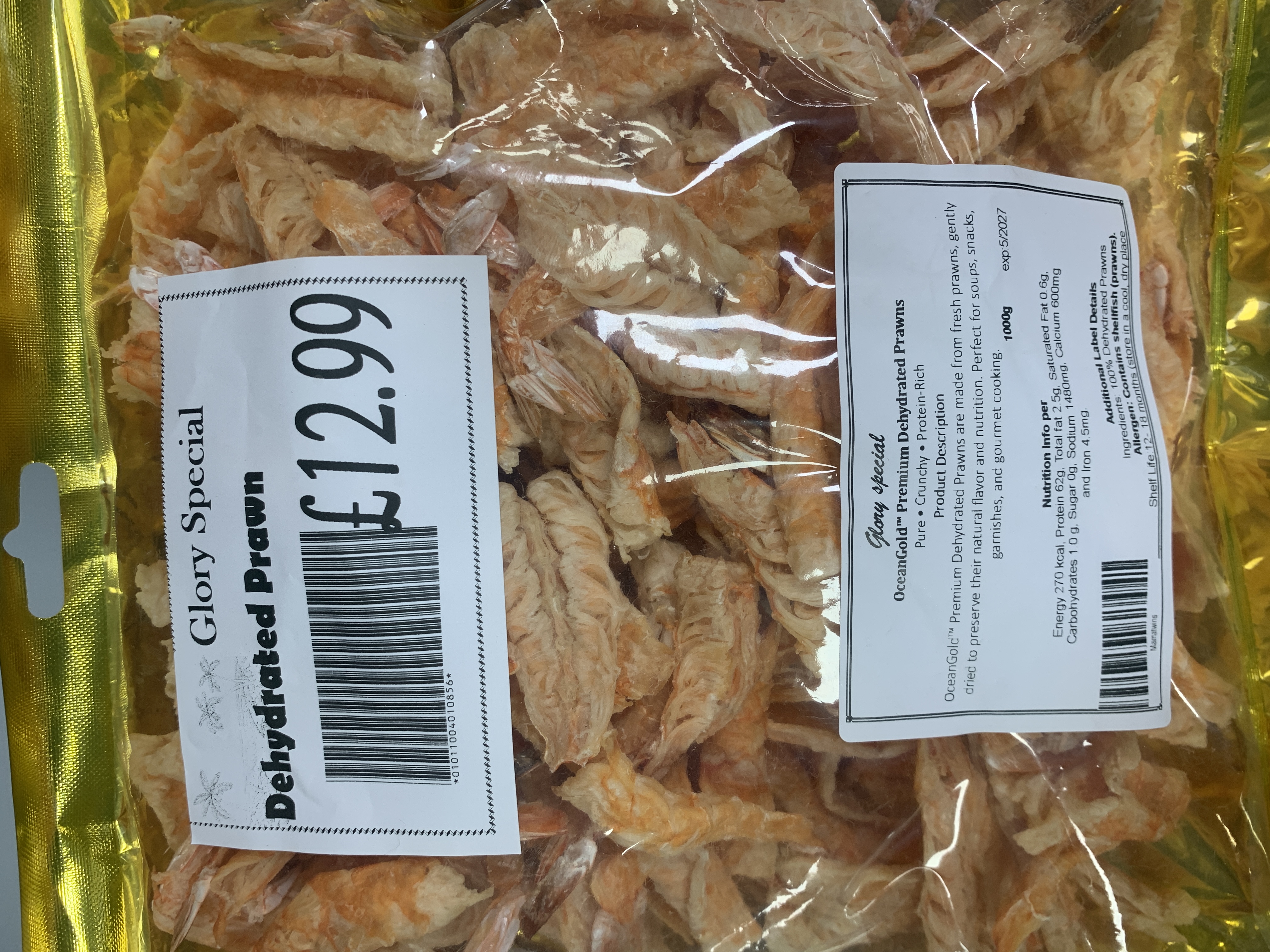 Glory Special OceanGold Dehydrated Prawn 1000g