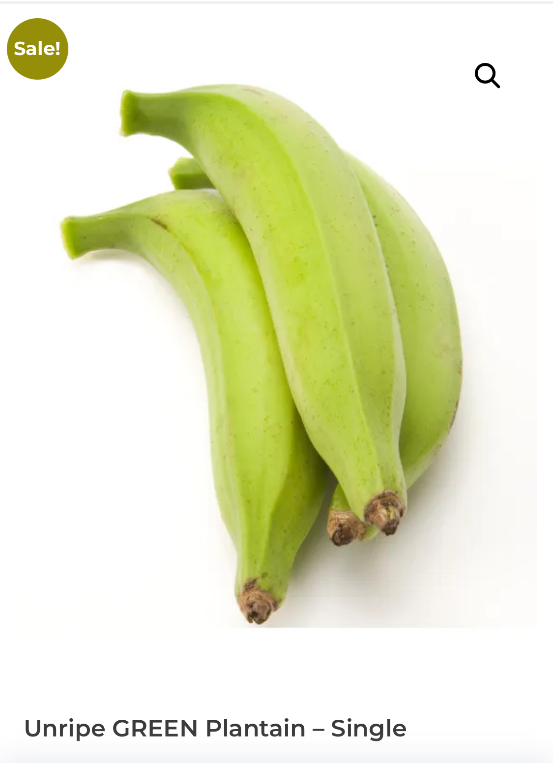 Unripe Green Plantain - Single