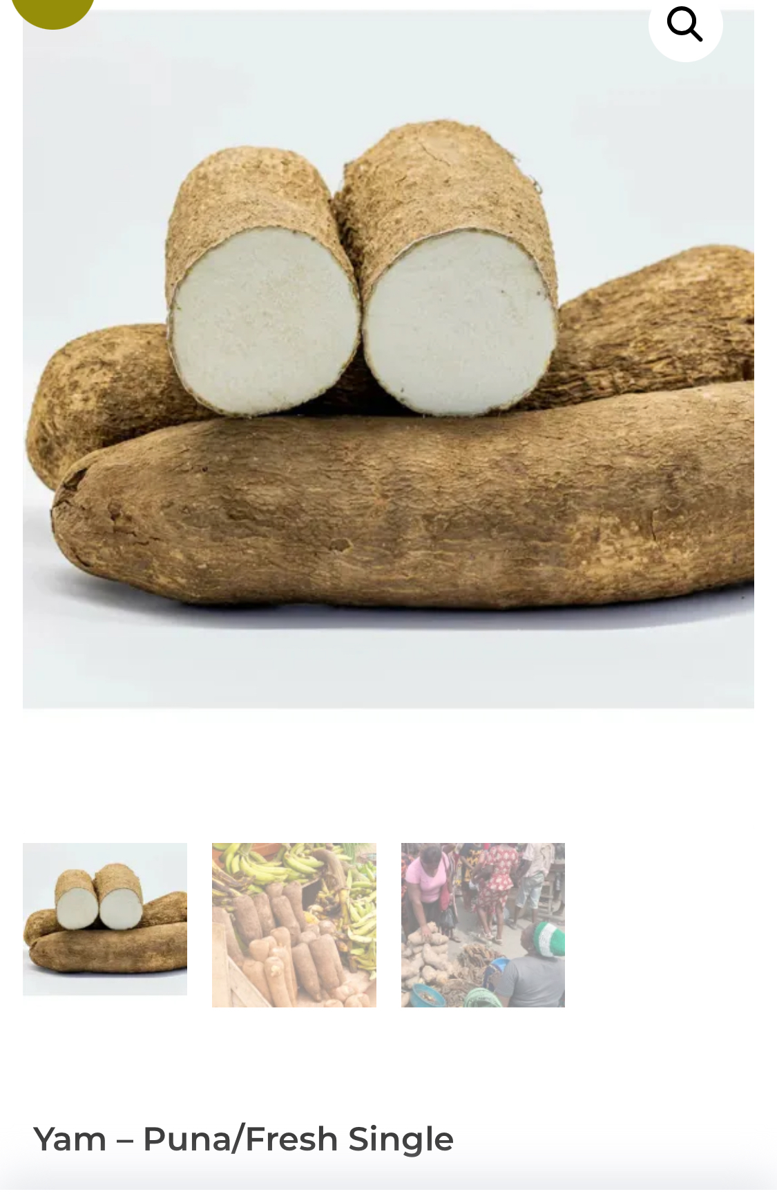 Fresh Yam (Per Tuber)